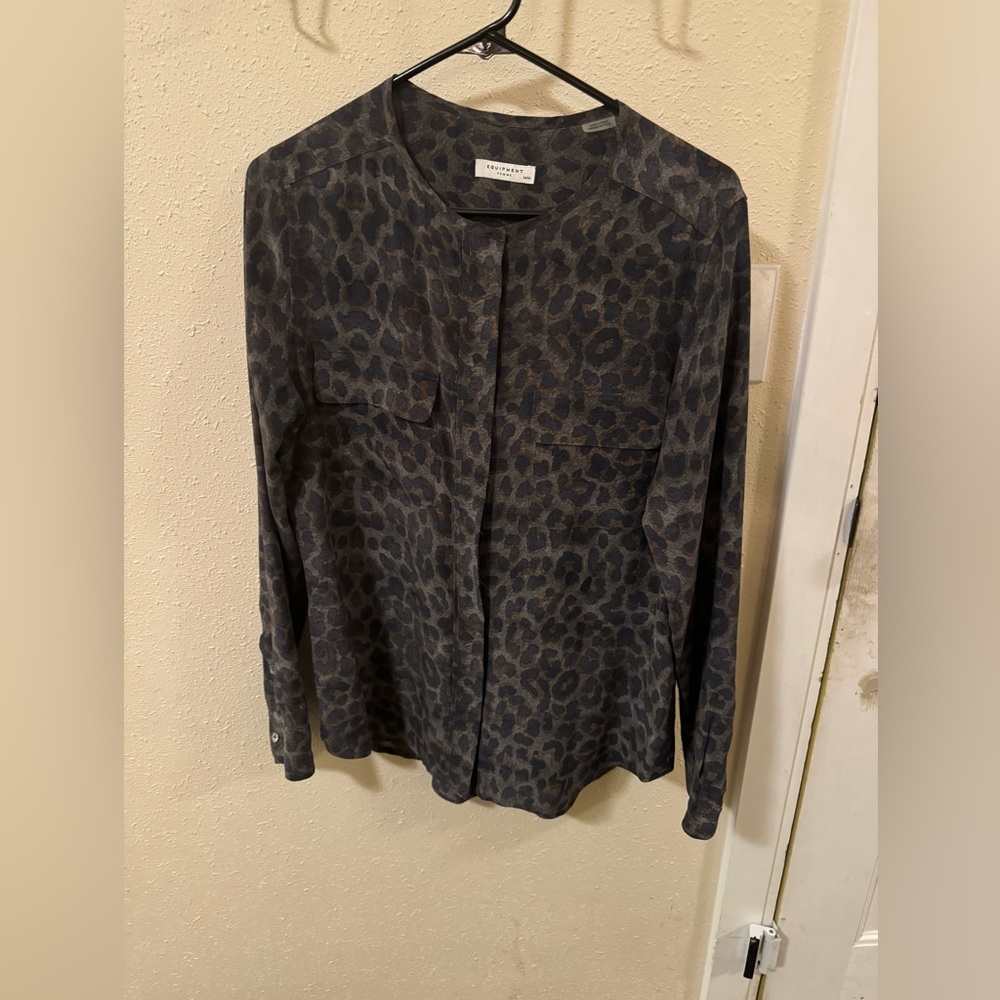 Silk button up blouse by equipment femme